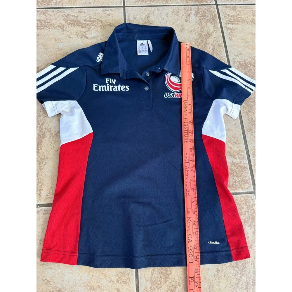 Adidas USA Rugby Fly Emirates Polo Shirt & Canterbury Shorts Set Medium Navy